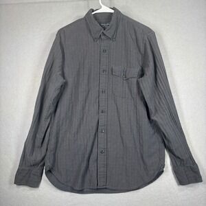 Abercrombie & Fitch Button Down Shirt Mens M Slim‎ Fit Gray Cotton